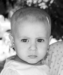 Close-up portrait of cute girl