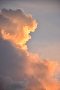 Low angle view of sky during sunset