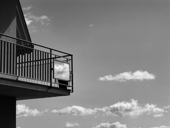 Low angle view of bridge against sky