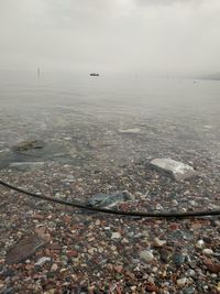 High angle view of sea against sky