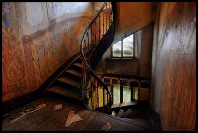 Interior of abandoned stairs