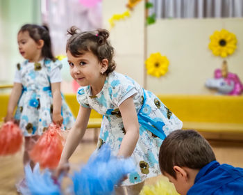 Portrait of dancing children 