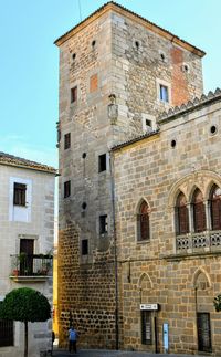 Low angle view of historical building against sky