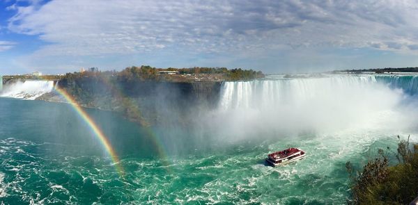 Water flowing through rocks