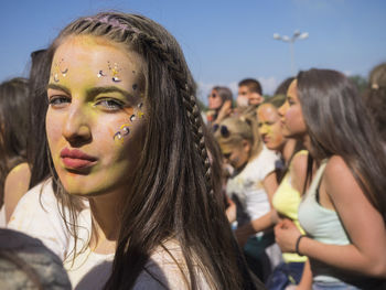 Young woman looking away