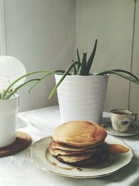 Close-up of food on table