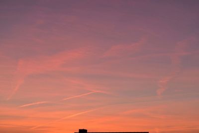 Low angle view of sky at sunset