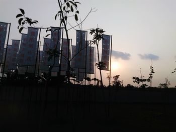 Silhouette of trees against sky