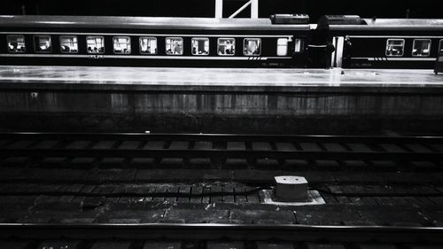 Close-up of railroad tracks