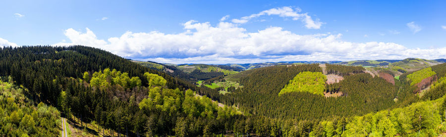 Panoramic view of landscape against sky