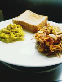 Close-up of food in plate