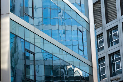 Low angle view of glass building