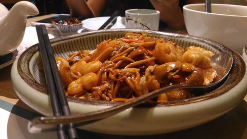 Close-up of food in plate