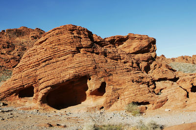 Rock formations against sky at valley of fire state park