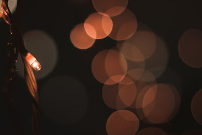 Defocused image of lights