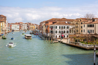 Boats in harbor