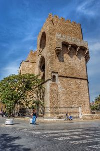 Low angle view of historical building against sky