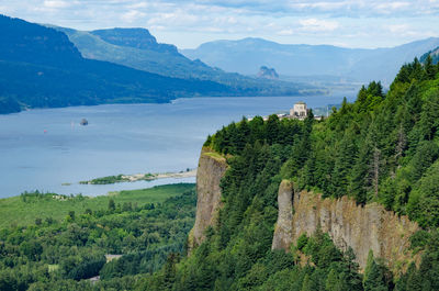 High angle view of calm sea