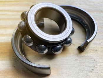 High angle view of coffee on table