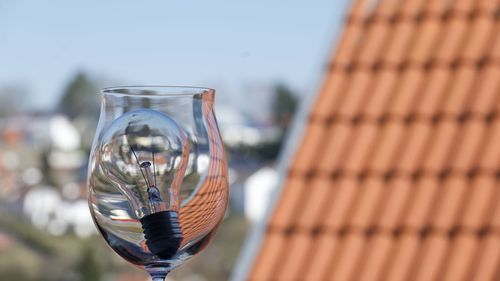 Close-up of wineglass