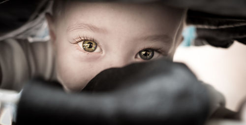 Close-up portrait of cute baby