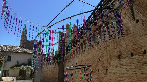 Low angle view of built structure against clear sky