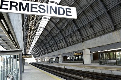 Railroad station platform