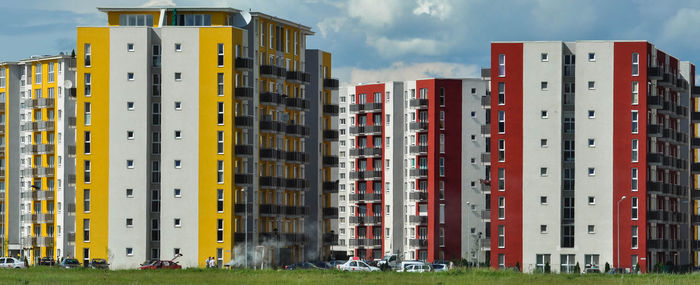 Residential buildings against sky