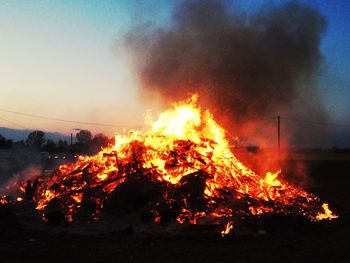 Bonfire at night