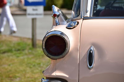 Close-up of vintage car