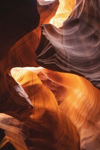 Low angle view of rock formation