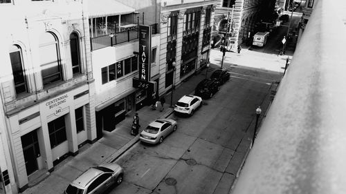 City street with buildings in background