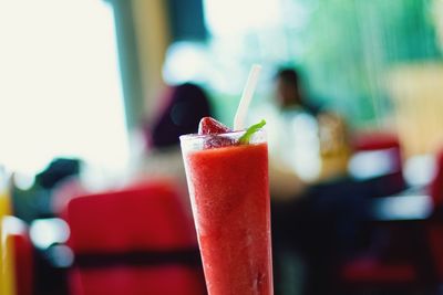 Close-up of drink on glass