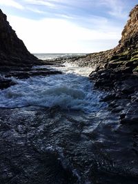 Scenic view of sea against sky