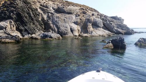 Rock formations in sea