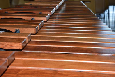 Zoom on a modern xylophone