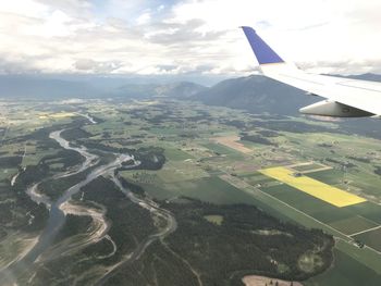 Aerial view of landscape against sky