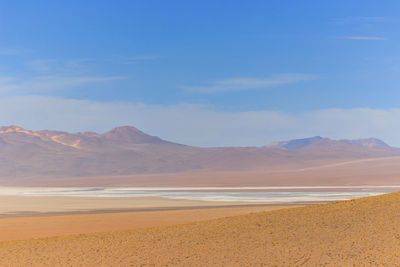 Scenic view of desert against sky