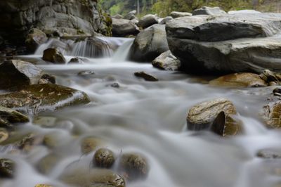 River flowing through rocks