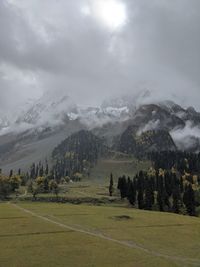 Scenic view of landscape against sky