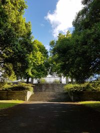 Trees in park against sky