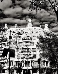 Low angle view of building against sky