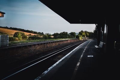 Railroad tracks against sky