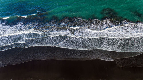 High angle view of sea shore