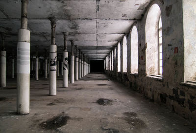 Corridor in abandoned building