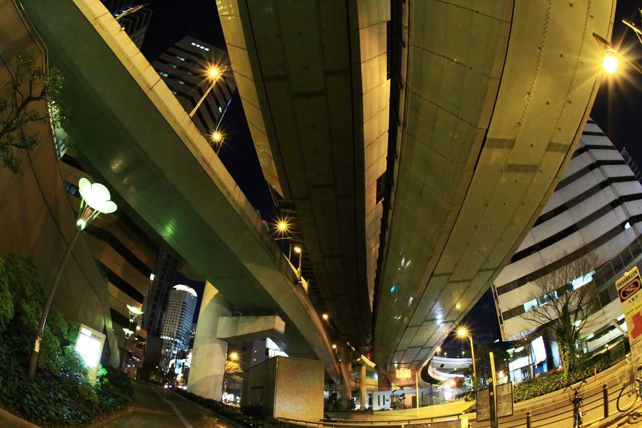 transportation, illuminated, bridge - man made structure, connection, mode of transport, architecture, built structure, night, indoors, no people, city