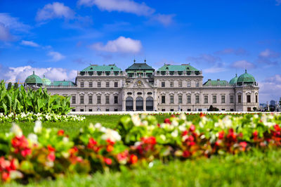 View of building against cloudy sky