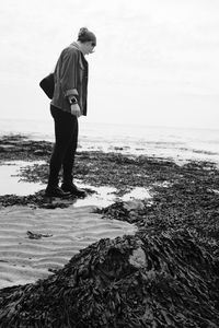 black and white