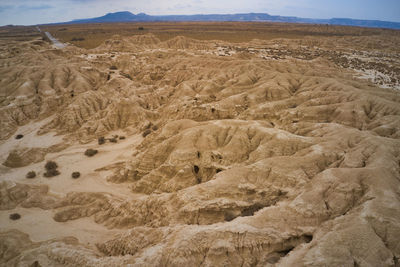 Beautiful shot of bardenas reales semi-desert natural region in spain