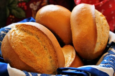 Close-up of bread in basket